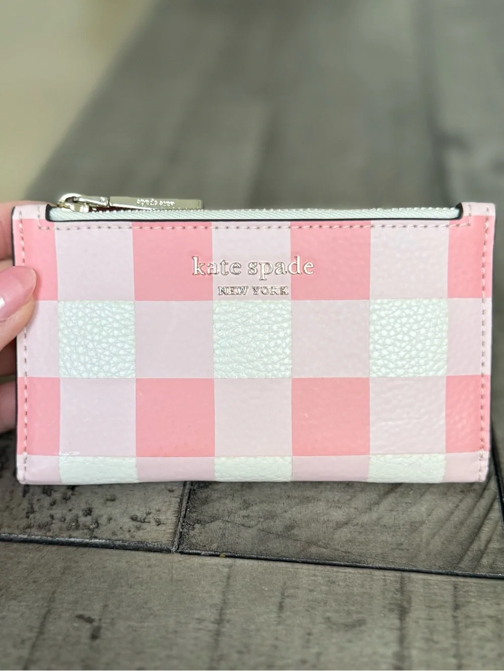 Kate Spade Bradley Pink Gingham Wallet
